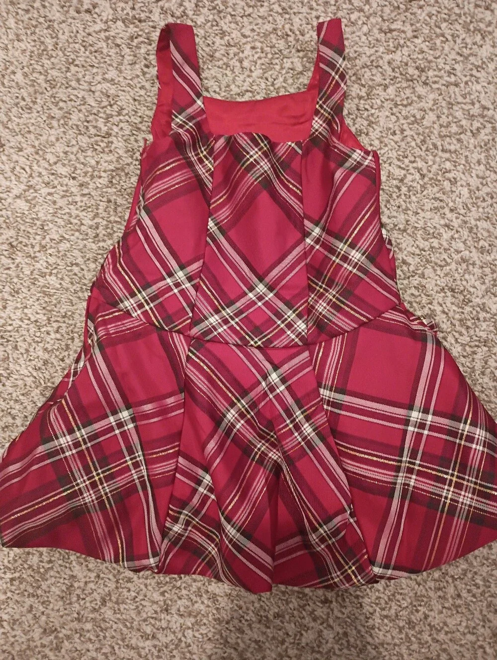 Holiday The Childrens Place Sz 4 Red Plaid Bubble Dress NWT